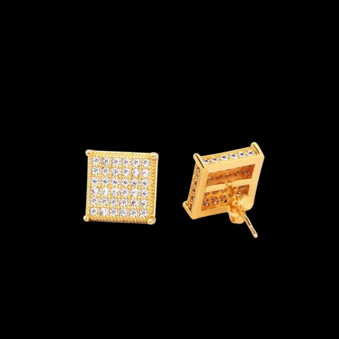 Puces d'Oreilles Micro Pavées Glacées 12MM