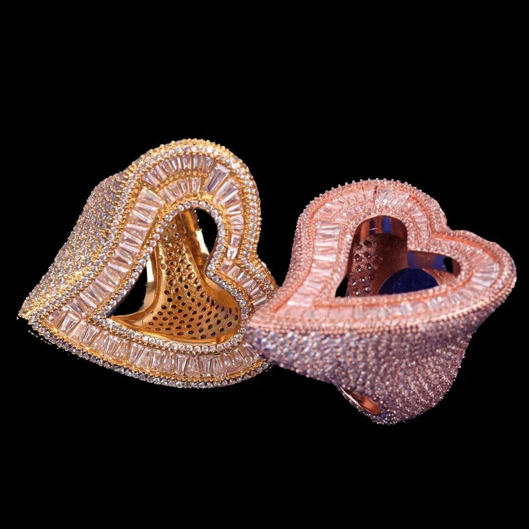 Bague Cœur Ouvert Glacée