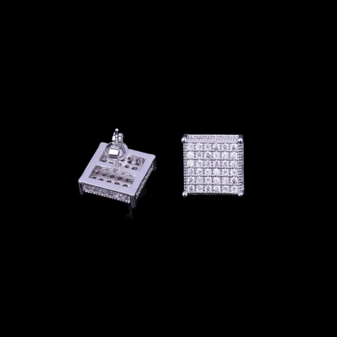 Puces d'Oreilles Micro Pavées Glacées 12MM