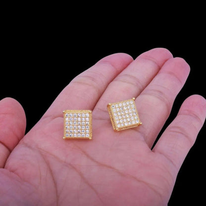 Puces d'Oreilles Micro Pavées Glacées 12MM