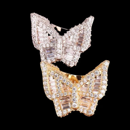 Bague Tennis Baguette Édition Papillon Glacée