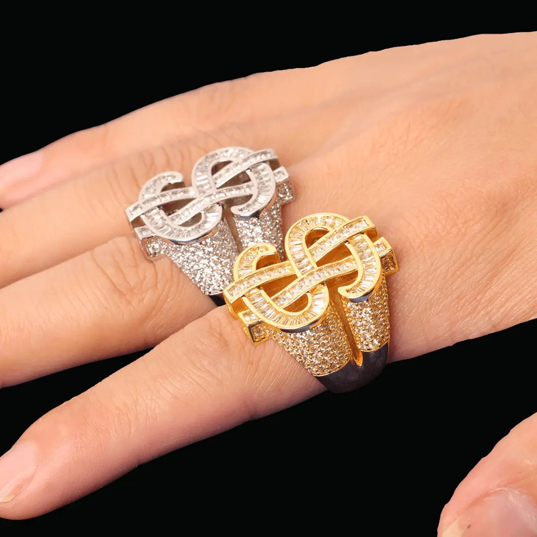 Bague Signe Dollar Glacée