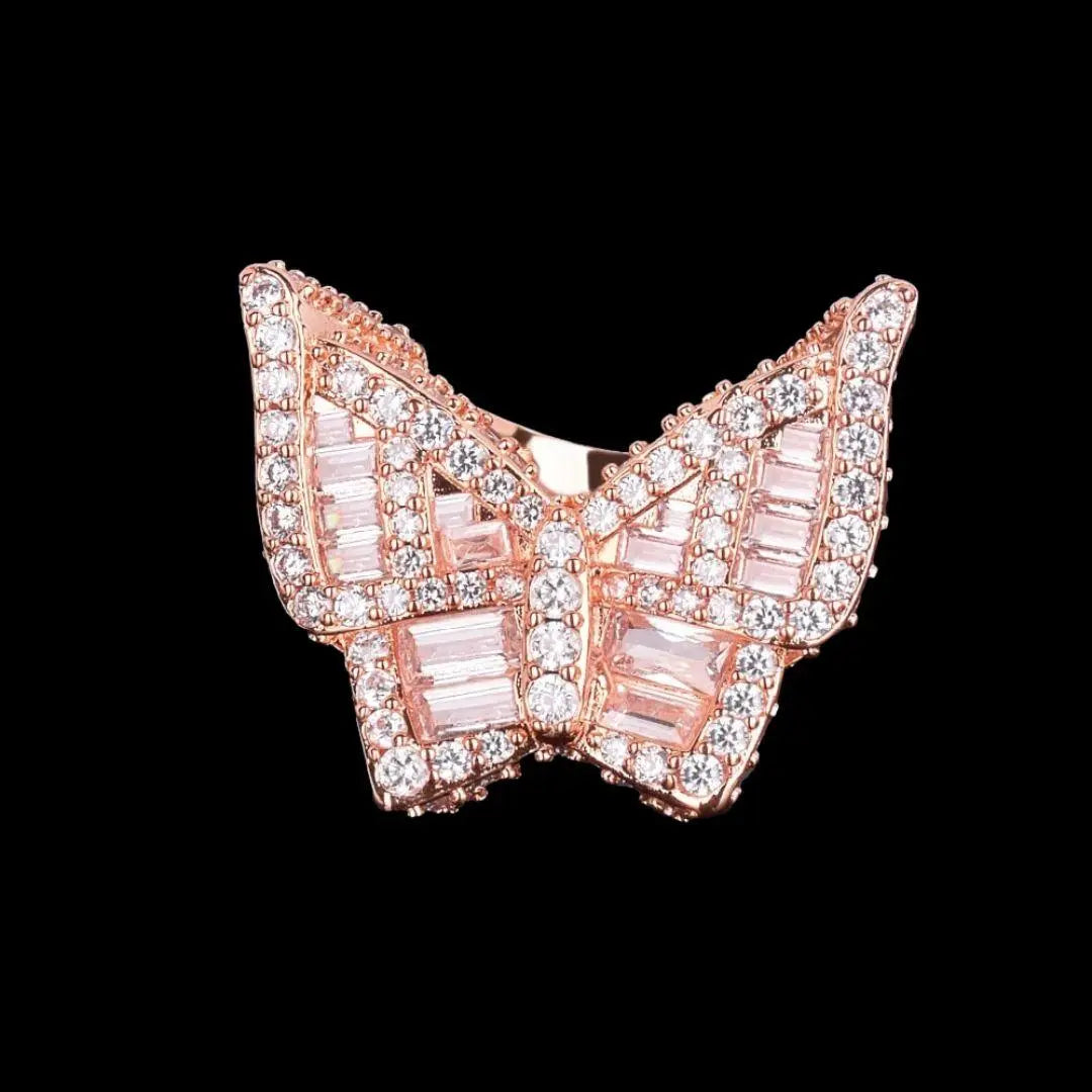 Bague Tennis Baguette Édition Papillon Glacée