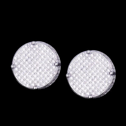 Puces d'Oreilles Rondes à Vis Glacées 14MM