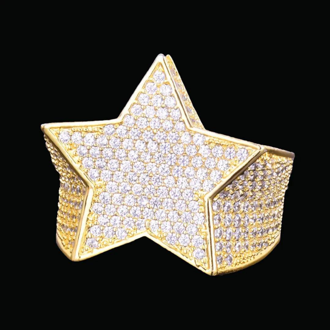 Bague Diamant Glacée Étoile