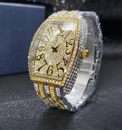 Montre Or Glacée Navette