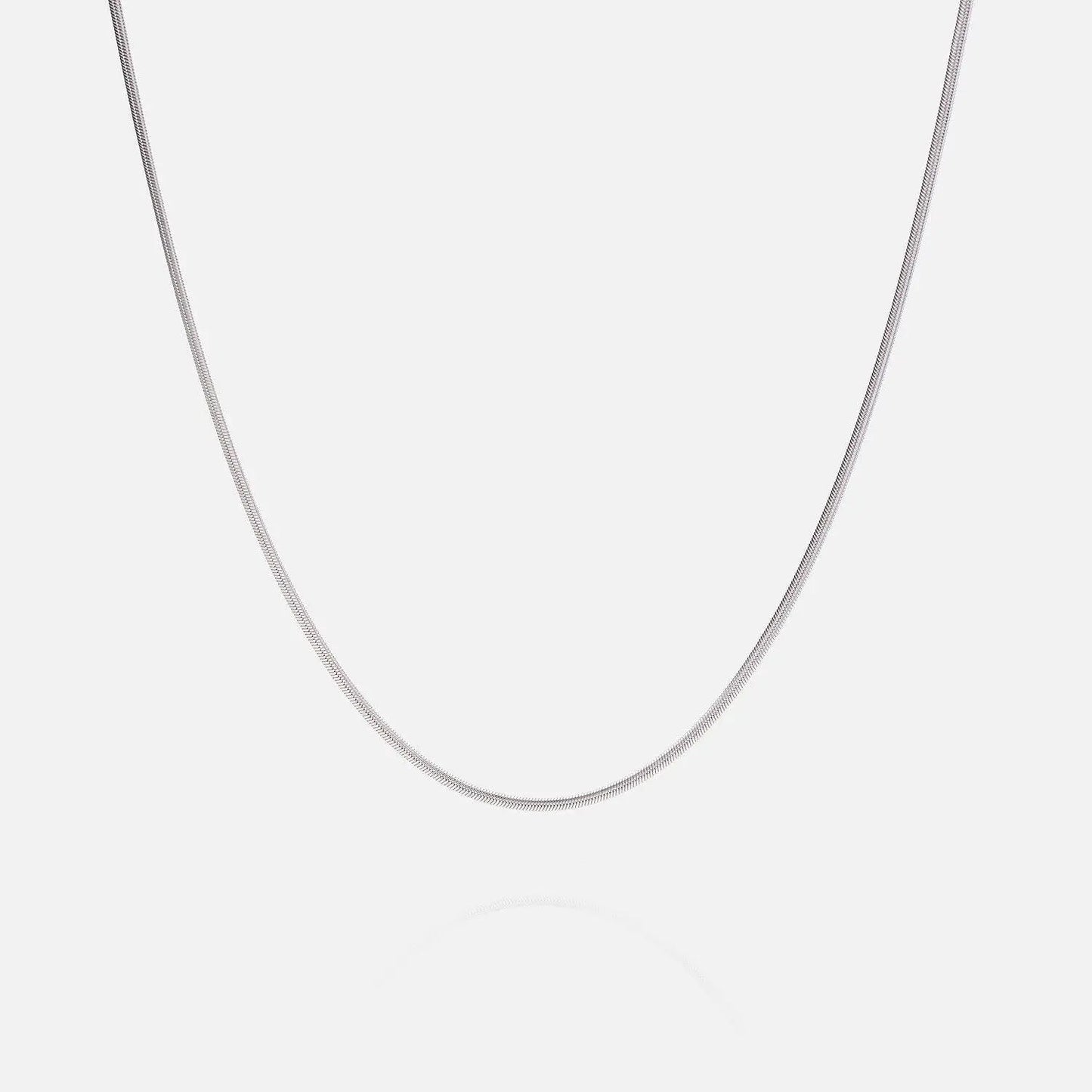 Chaîne Serpent Ronde 3mm Or Blanc