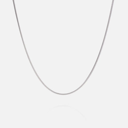 Chaîne Serpent Ronde 3mm Or Blanc