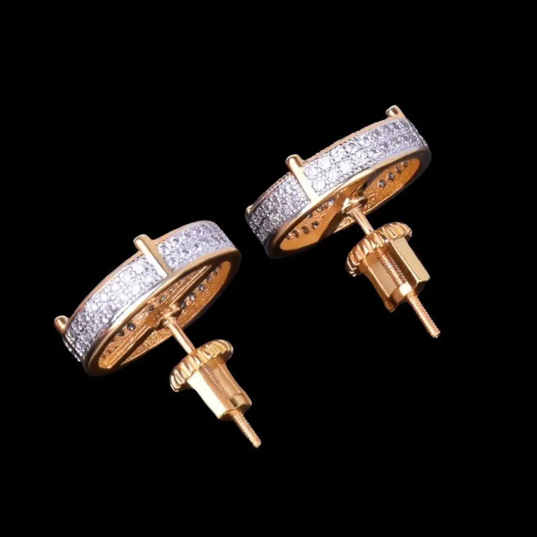 Puces d'Oreilles Rondes à Vis Glacées 14MM