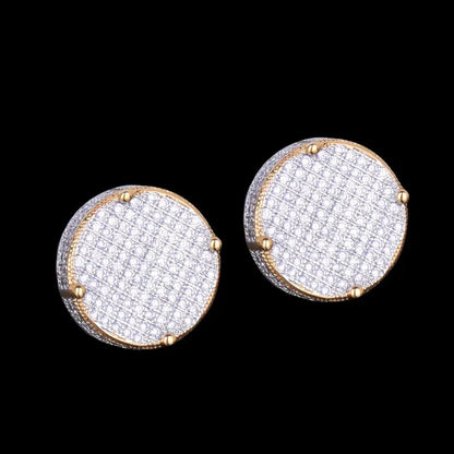 Puces d'Oreilles Rondes à Vis Glacées 14MM