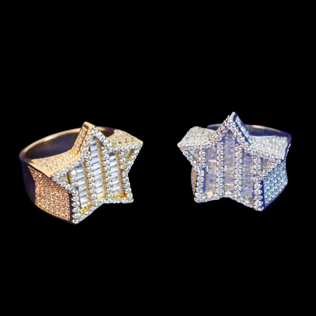 Bague Diamant Glacée Étoile