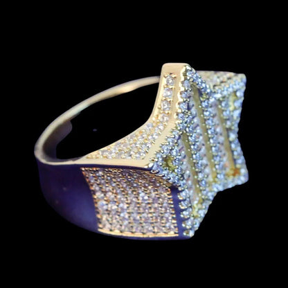 Bague Diamant Glacée Étoile