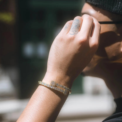 Bracelet Jonc Baguette Or