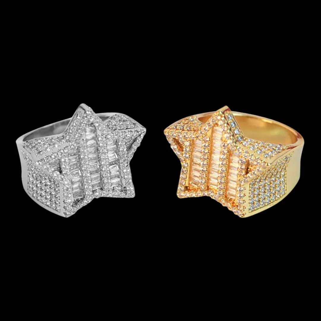 Bague Diamant Glacée Étoile