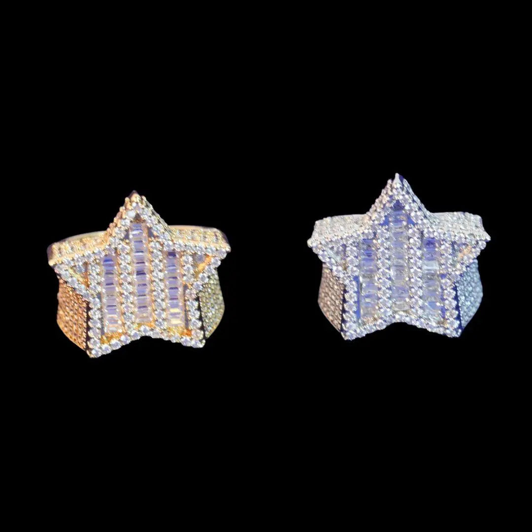 Bague Diamant Glacée Étoile