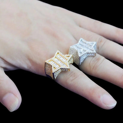 Bague Diamant Glacée Étoile