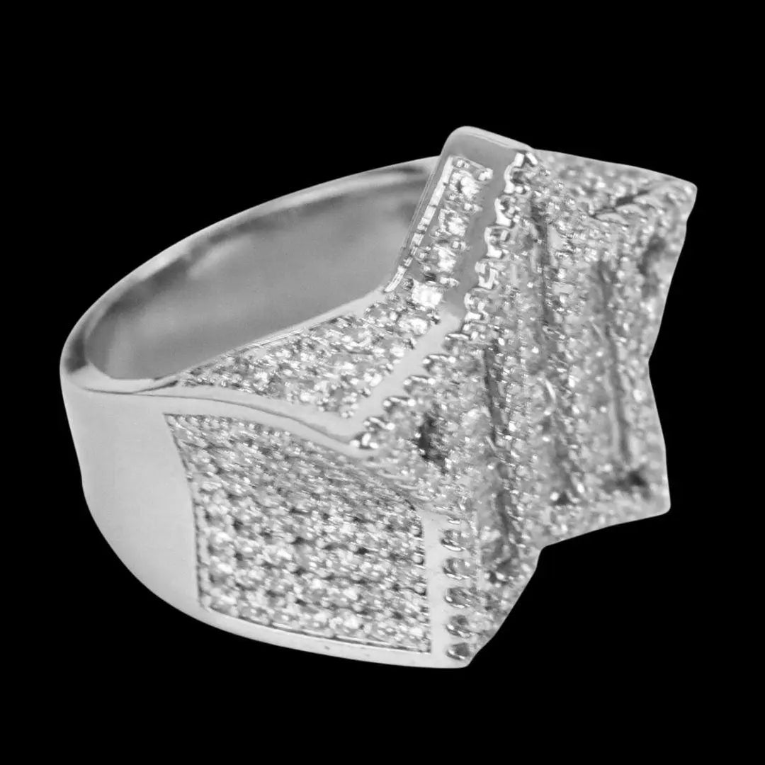 Bague Diamant Glacée Étoile