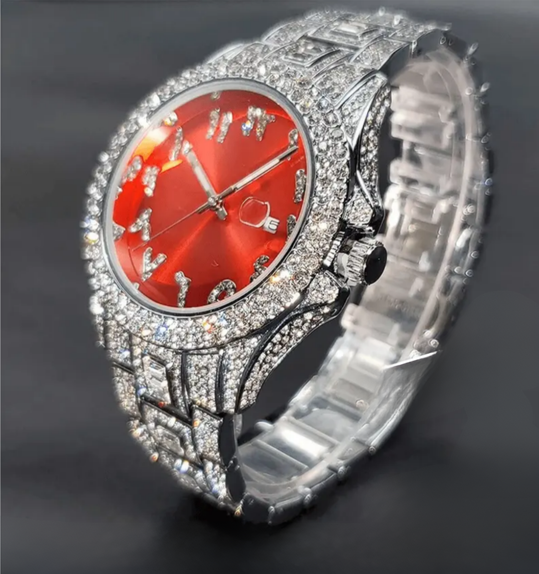 Montre Glacée Présidentielle à Cadran Arabe
