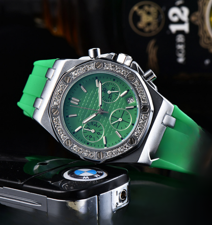 Montre Chronographe Lunette Glacée Royale