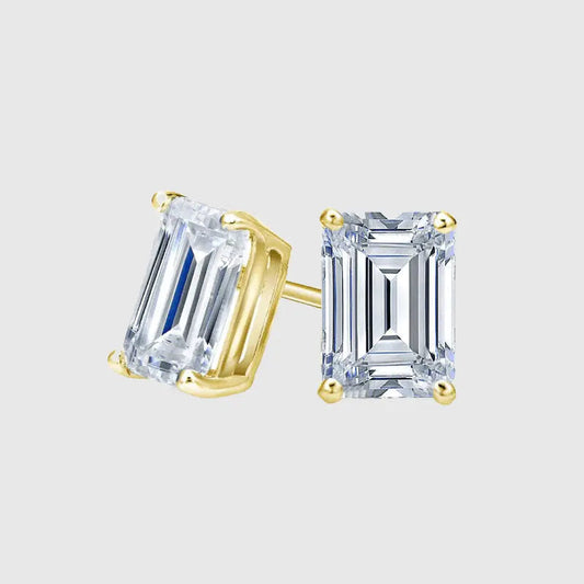 Puces d'Oreilles Baguette 1.2 CTW - Vermeil