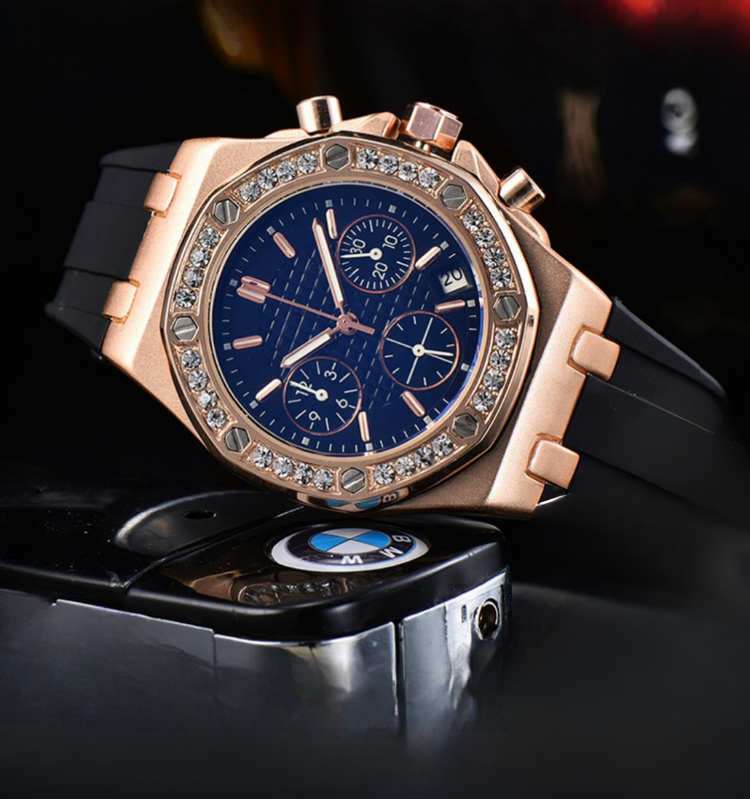 Montre Chronographe Lunette Glacée Royale