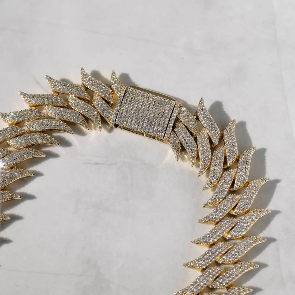 Chaîne Maille Cubaine 30mm à Pointes