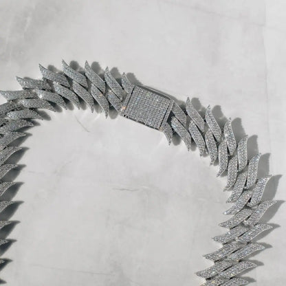 Chaîne Maille Cubaine 30mm à Pointes