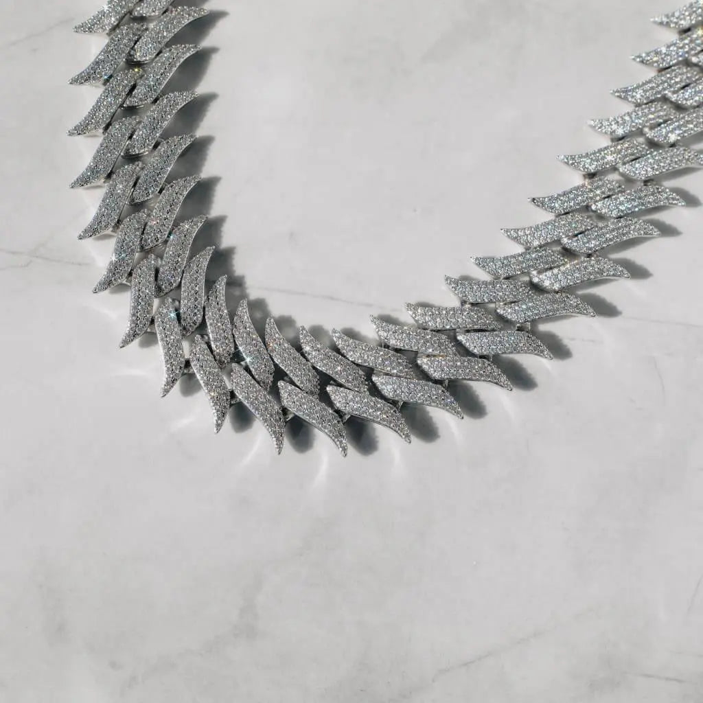 Chaîne Maille Cubaine 30mm à Pointes