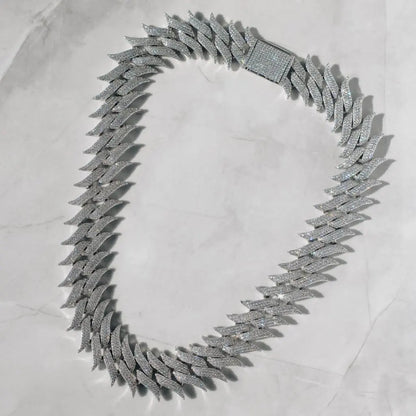 Chaîne Maille Cubaine 30mm à Pointes