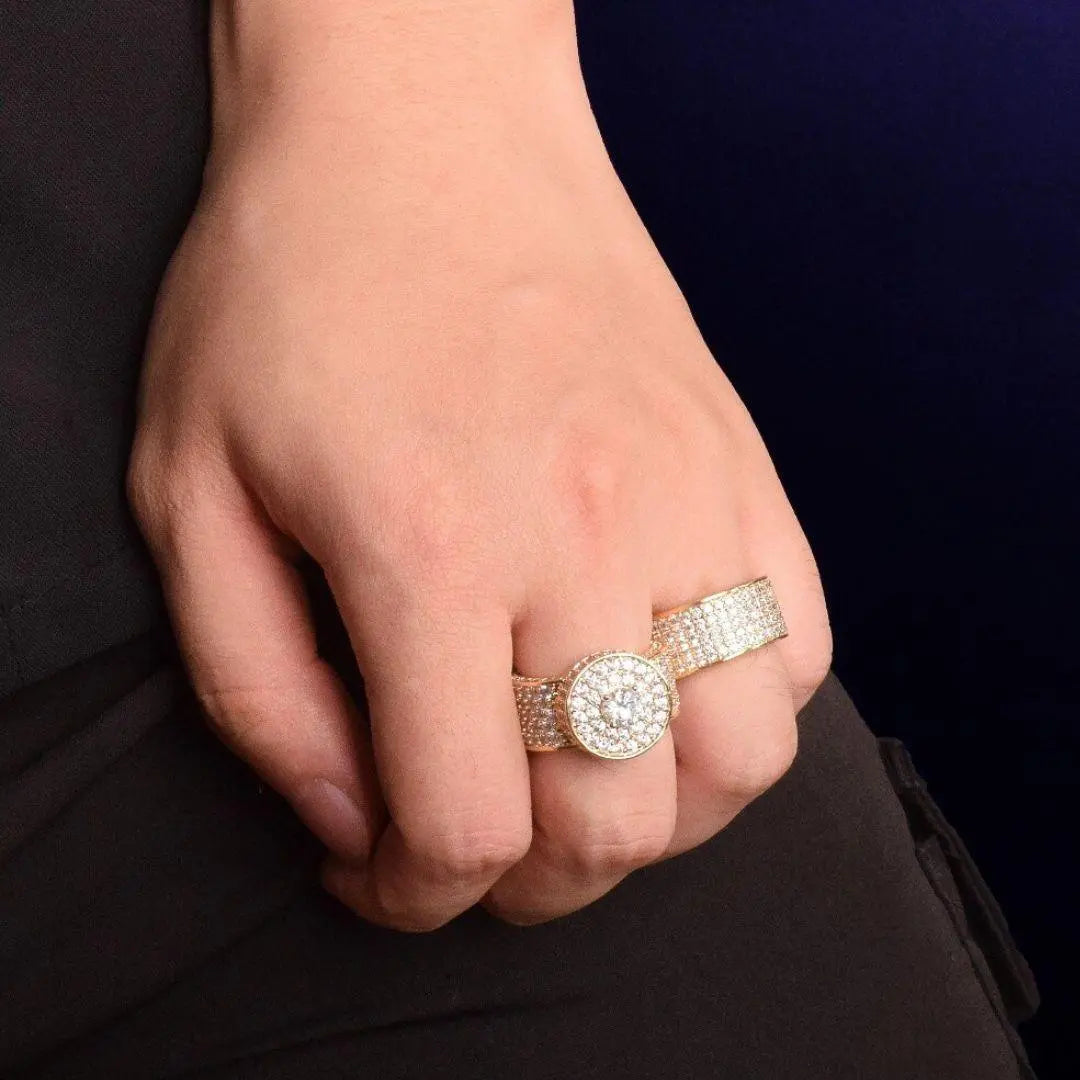 Bague Tennis Taille Ronde Glacée