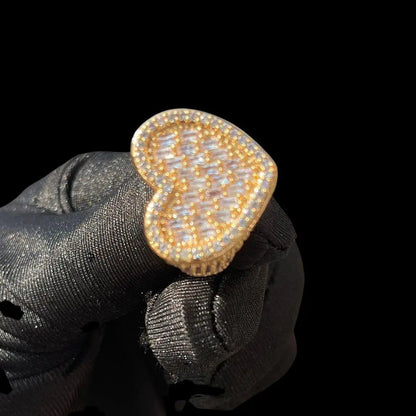 Bague Tennis Cœur Glacée