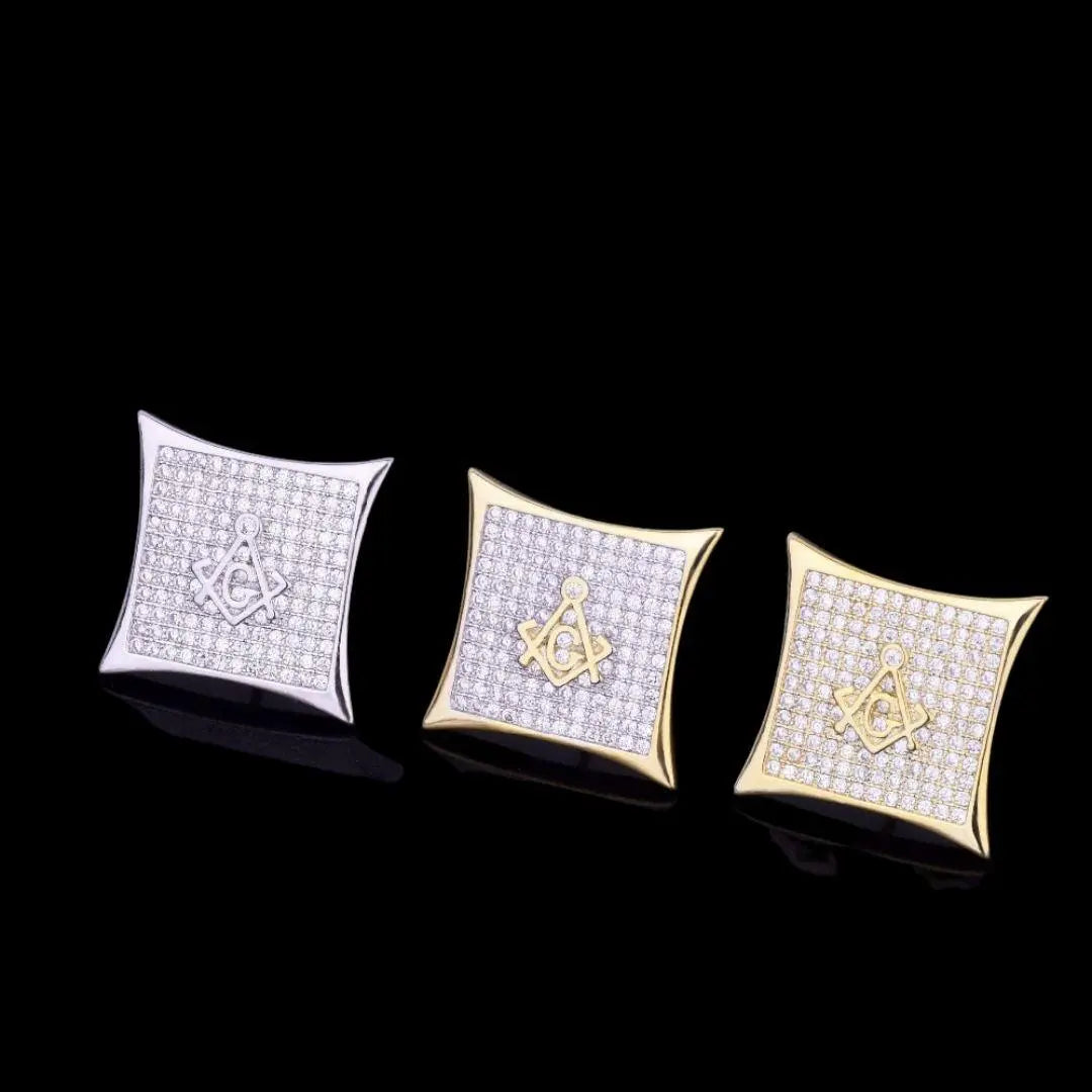 Puces d'Oreilles Cursives Nettes 12MM Glacées