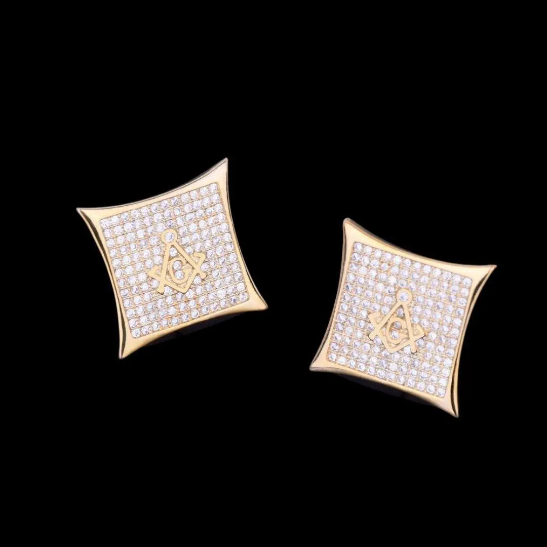 Puces d'Oreilles Cursives Nettes 12MM Glacées