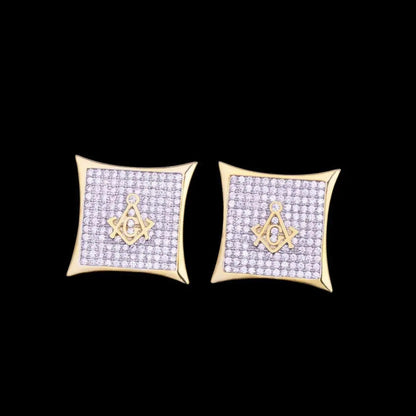 Puces d'Oreilles Cursives Nettes 12MM Glacées