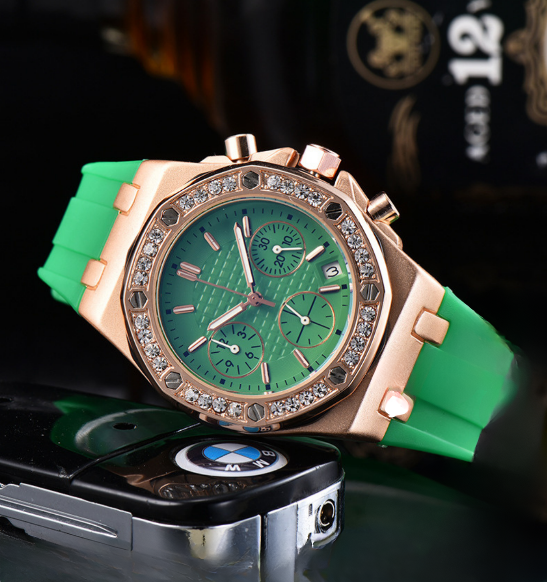 Montre Chronographe Lunette Glacée Royale