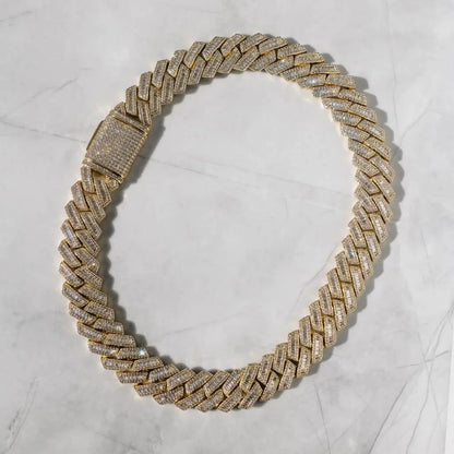 Chaîne Maille Cubaine Baguette à Griffes 19mm
