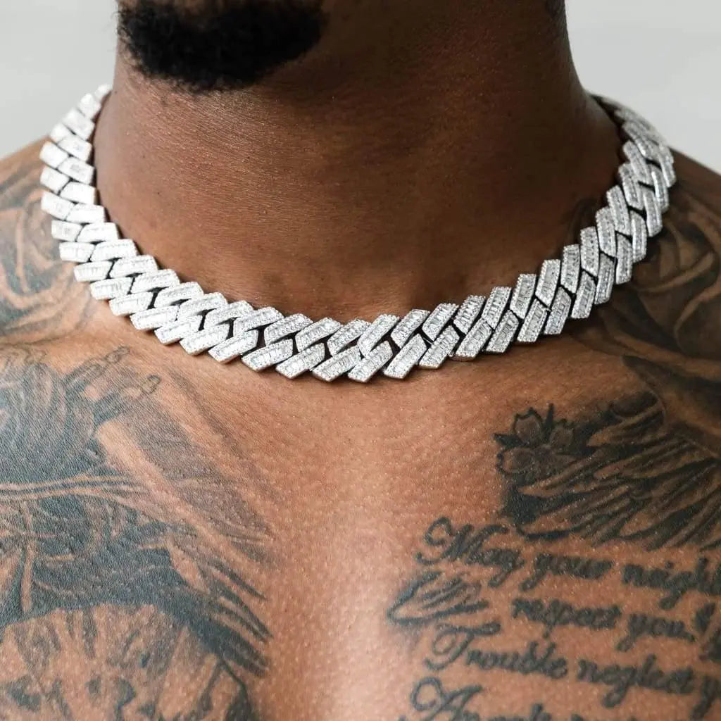 Chaîne Maille Cubaine Baguette à Griffes 19mm