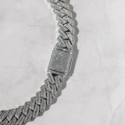 Chaîne Maille Cubaine Baguette à Griffes 19mm