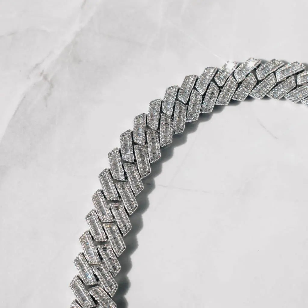 Chaîne Maille Cubaine Baguette à Griffes 19mm