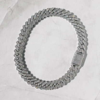 Chaîne Maille Cubaine Baguette à Griffes 19mm