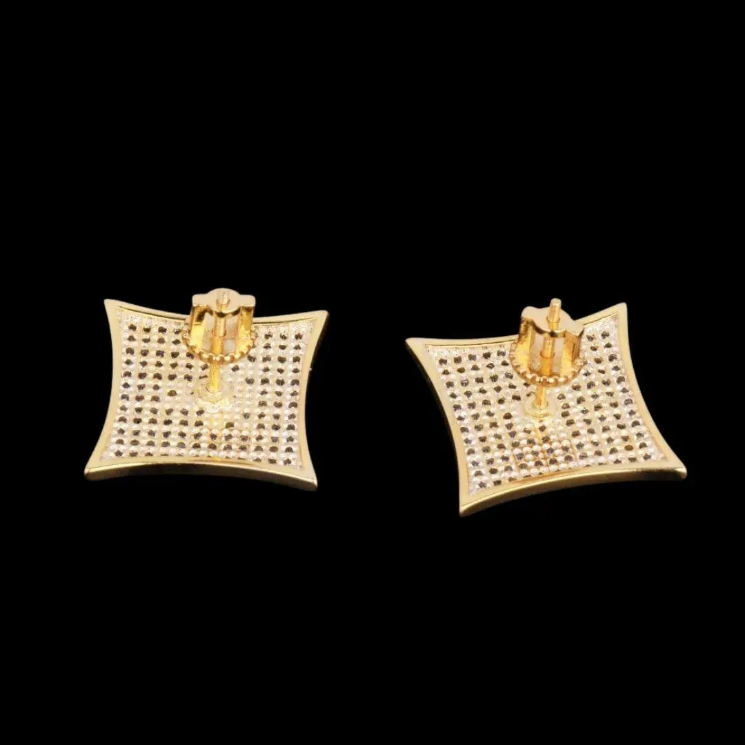 Puces d'Oreilles Cursives Nettes 12MM Glacées