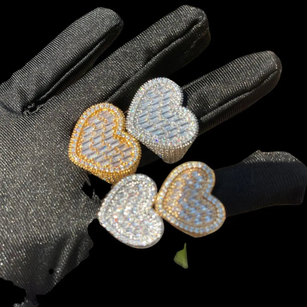 Bague Tennis Cœur Glacée