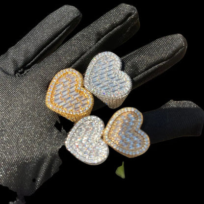 Bague Tennis Cœur Glacée
