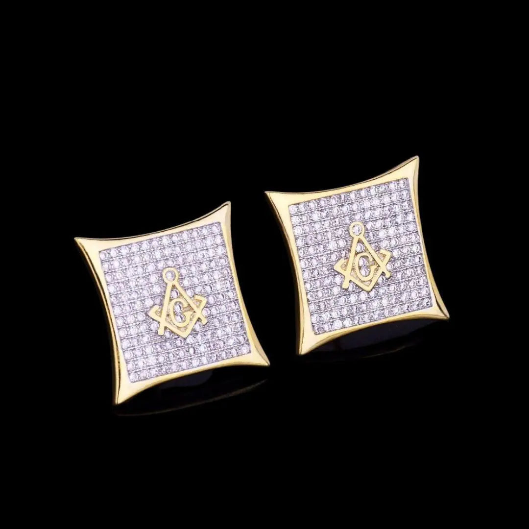 Puces d'Oreilles Cursives Nettes 12MM Glacées