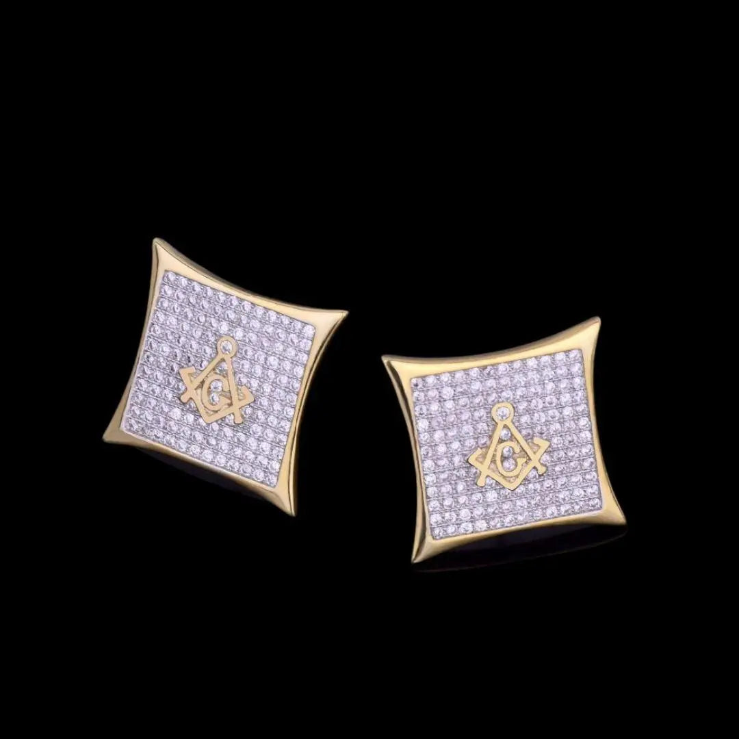 Puces d'Oreilles Cursives Nettes 12MM Glacées