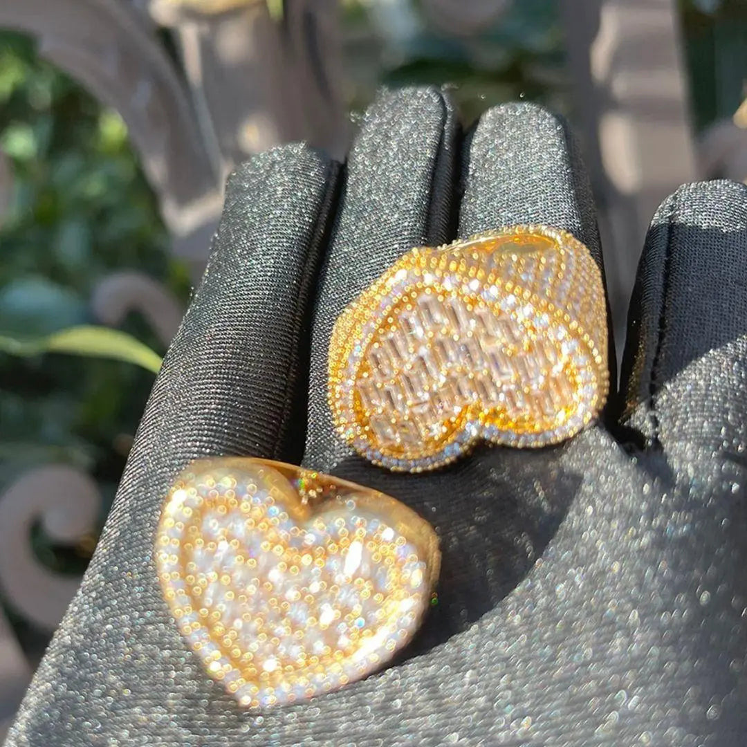 Bague Tennis Cœur Glacée