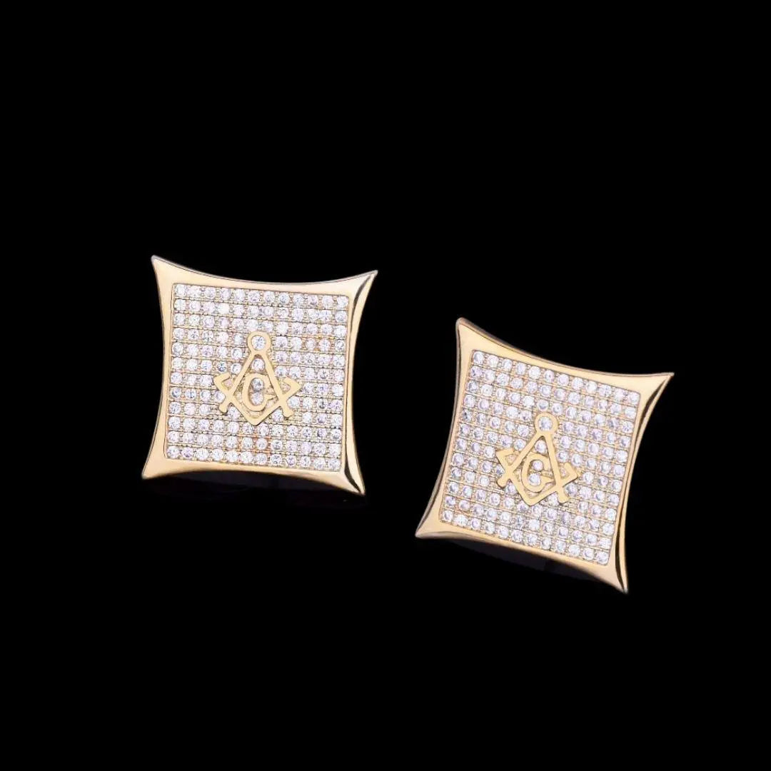 Puces d'Oreilles Cursives Nettes 12MM Glacées