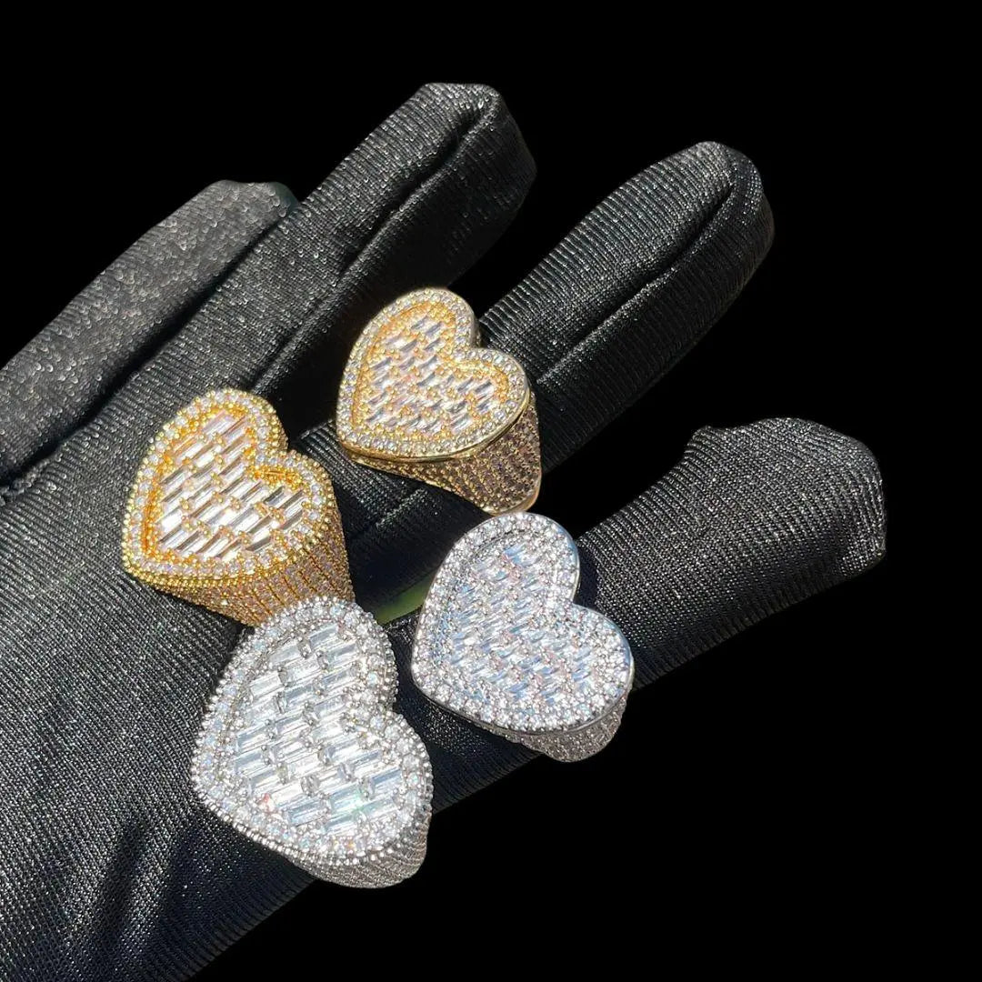 Bague Tennis Cœur Glacée