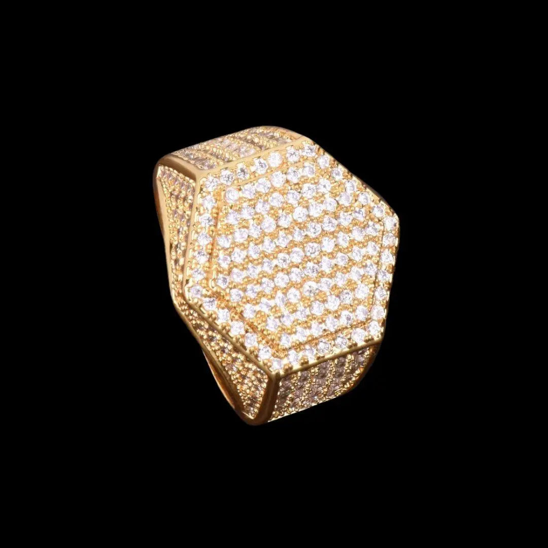Bague Hexagone Glacée