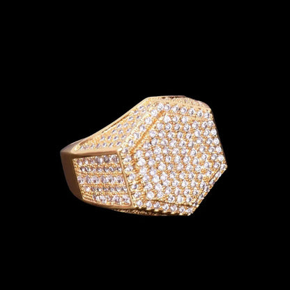 Bague Hexagone Glacée